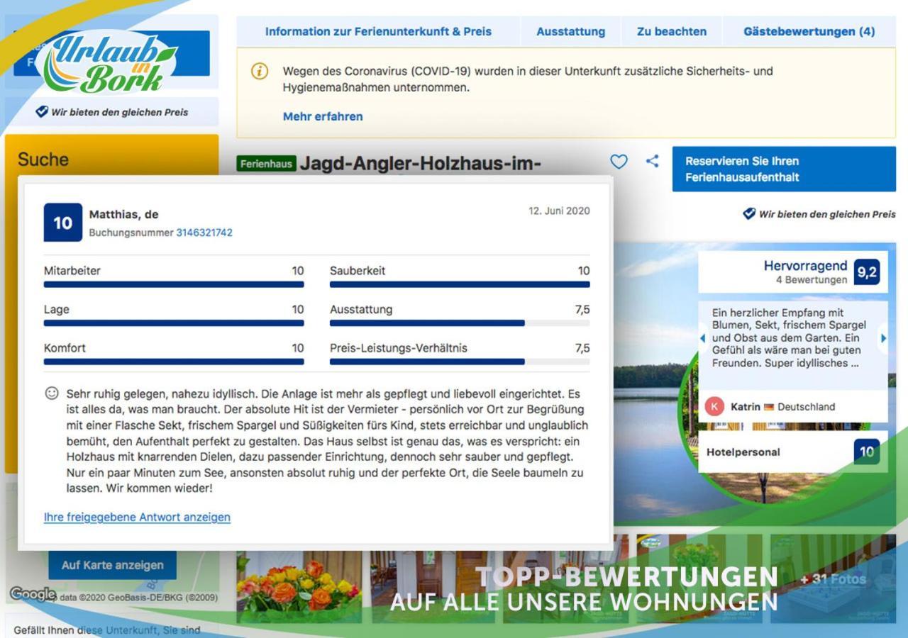 Jagd-Angler-Holzhaus-Im-Wald-Am-See Kyritz Exterior foto